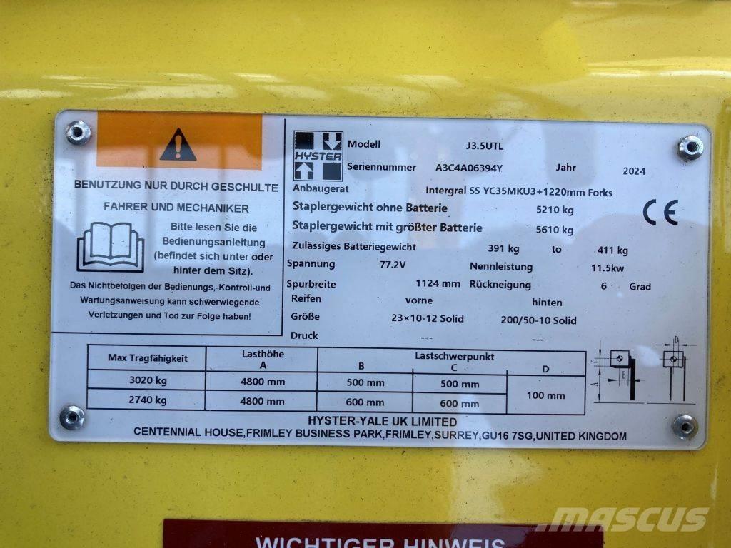 Hyster J 3.5 UTL Carretillas de horquilla eléctrica