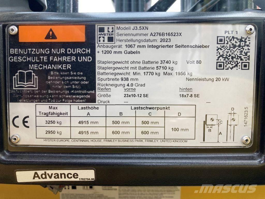 Hyster J 3.5 XN Carretillas de horquilla eléctrica