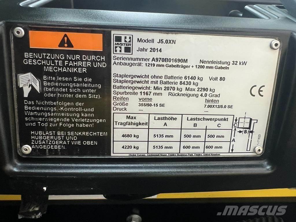 Hyster J 5.0 XN Carretillas de horquilla eléctrica