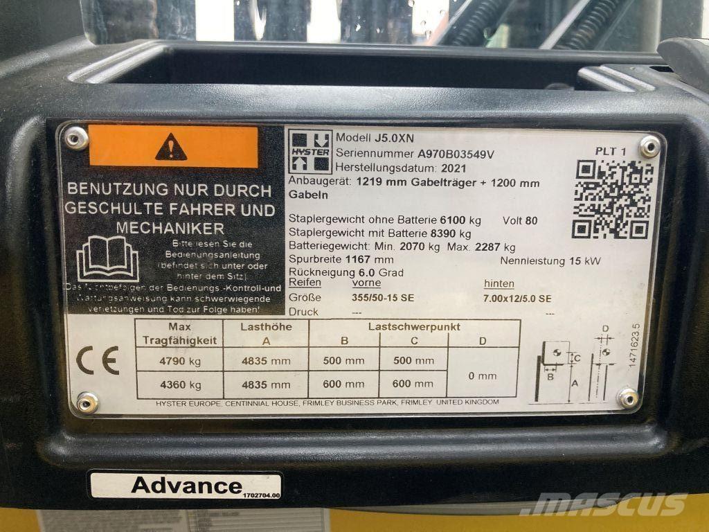 Hyster J 5.0 XN Carretillas de horquilla eléctrica
