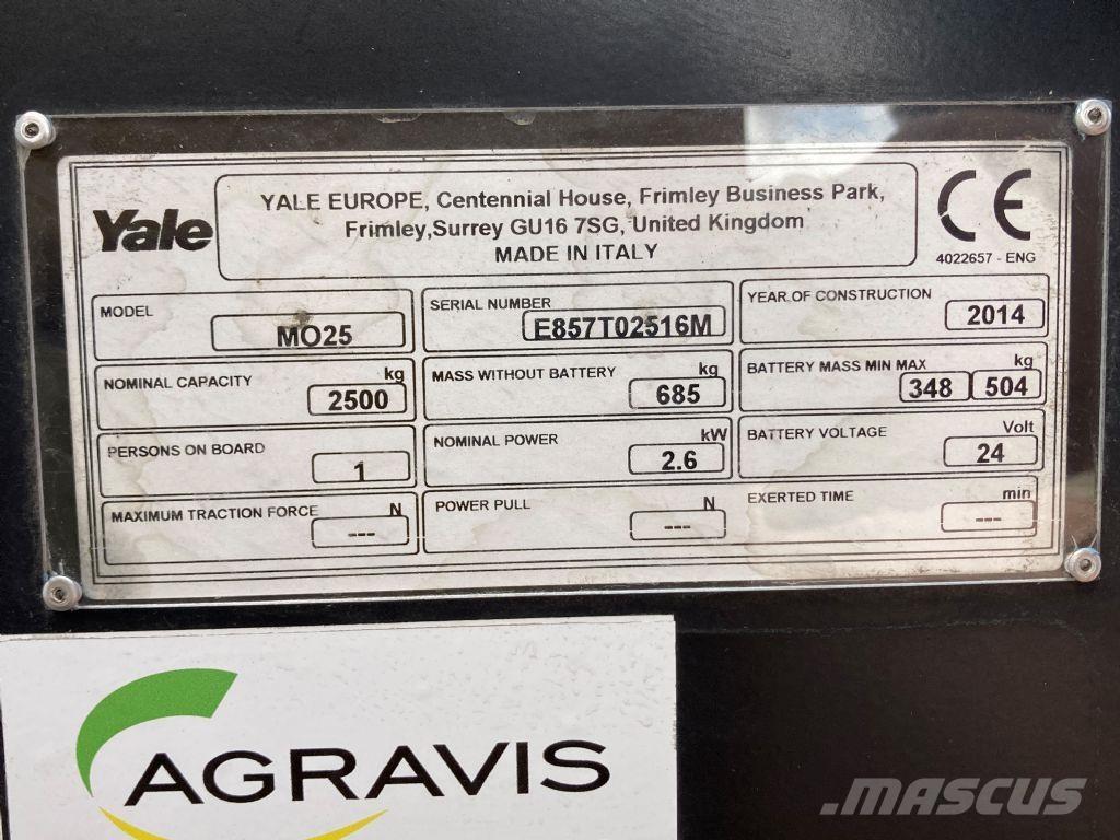 Yale MO 25 Montacargas recogepedidos de baja altura
