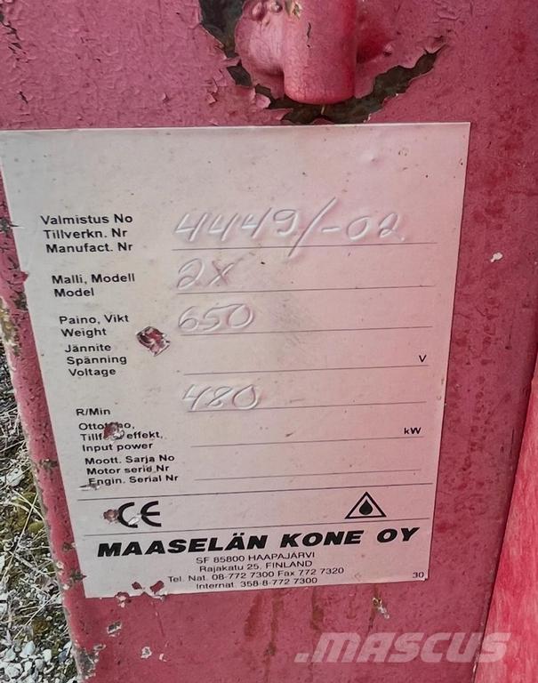 Hakki 2X Partidoras, cortadoras y trituradoras de madera