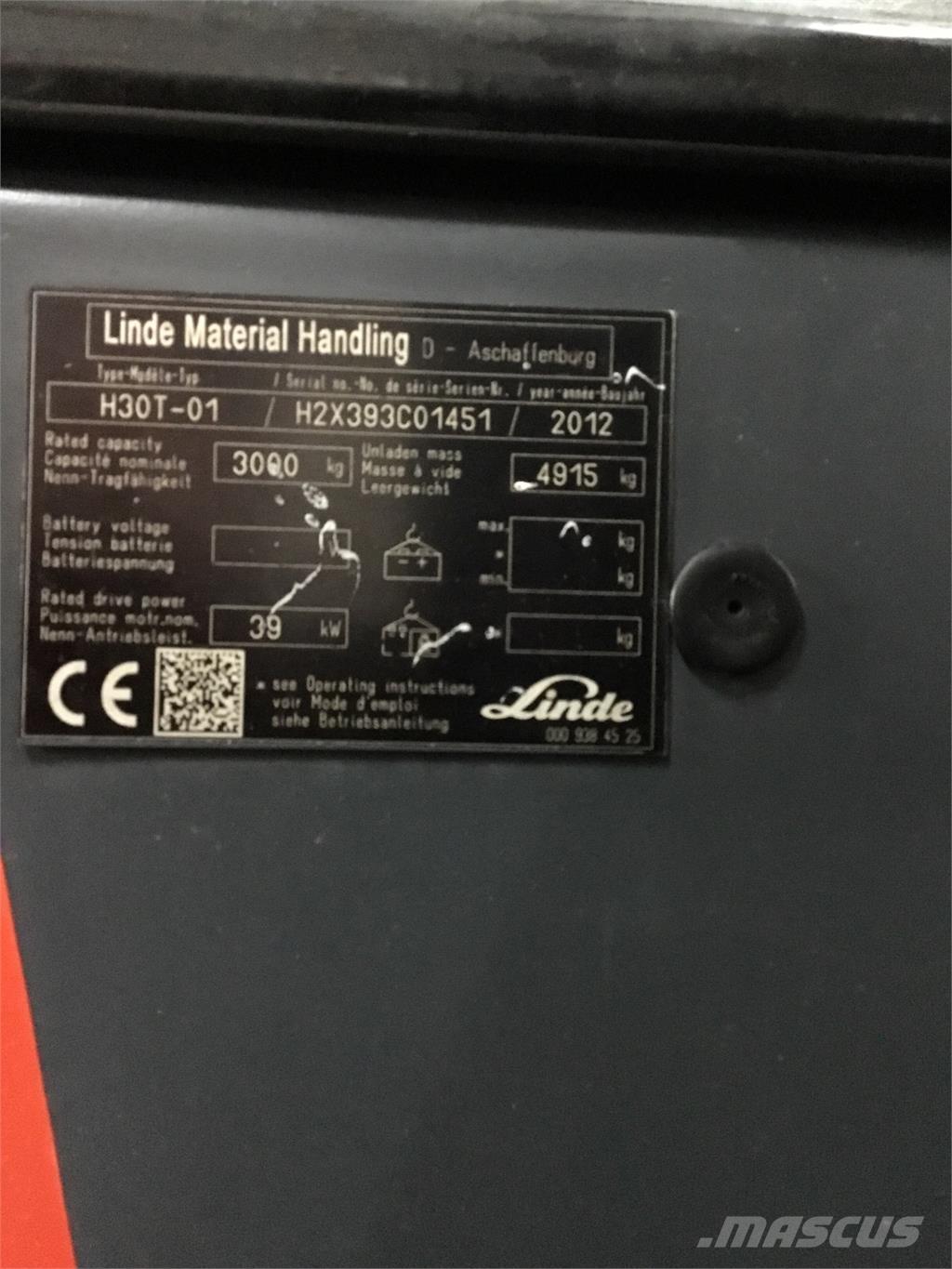 Linde H 30 T 01 Camiones LPG