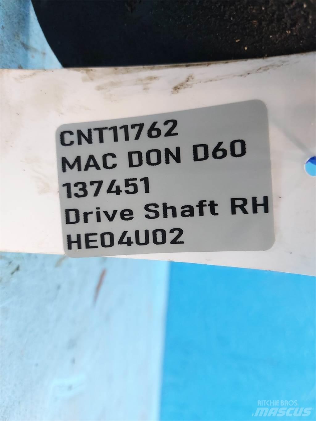 MacDon D60 Accesorios para cosechadoras combinadas