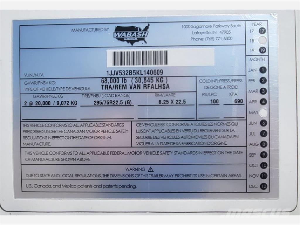 Wabash Reefer Semirremolques de temperatura controlada