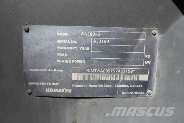 Komatsu WA380-6 Cargadoras sobre ruedas
