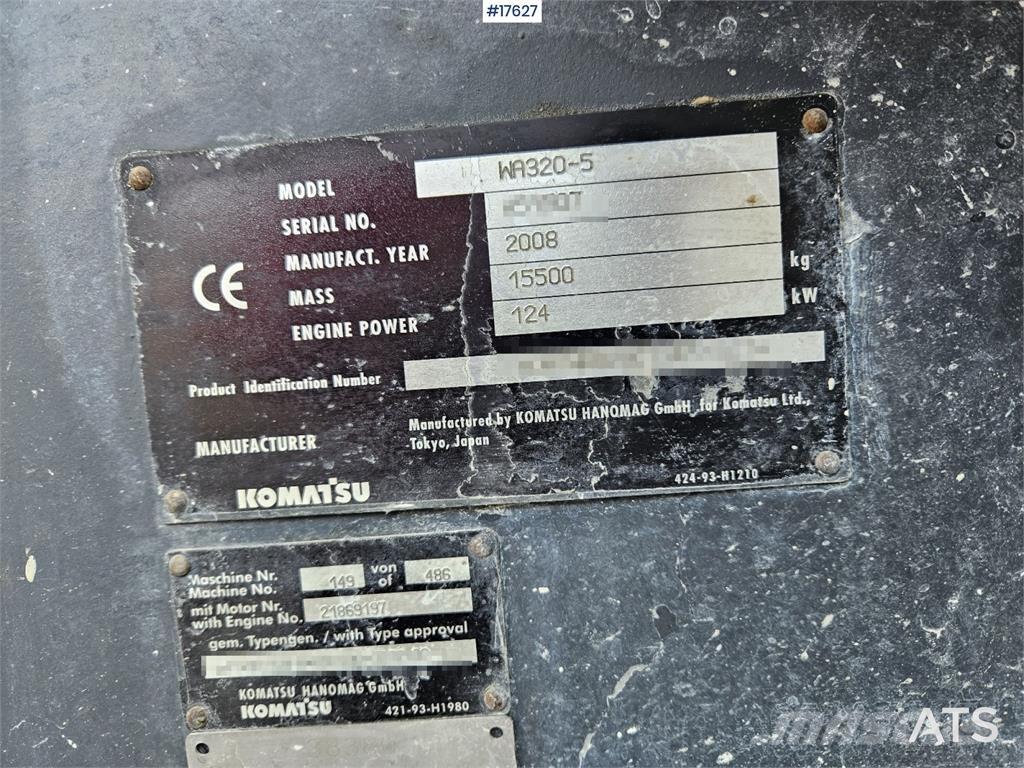 Komatsu WA 320-5 Cargadoras sobre ruedas