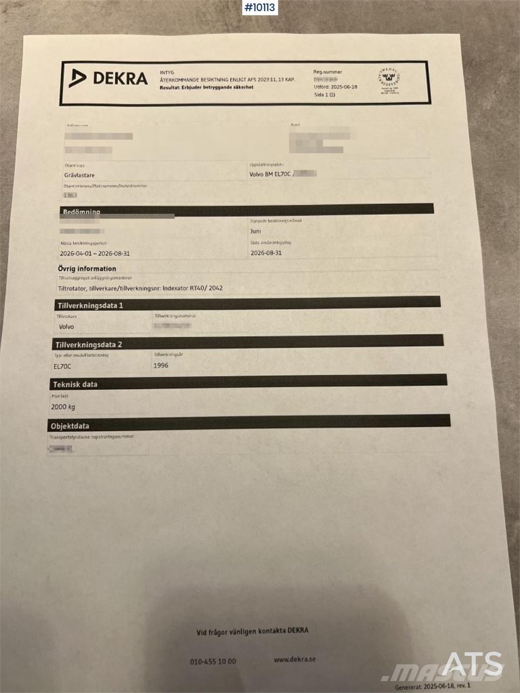 Volvo BM BM EL70C Retrocargadoras