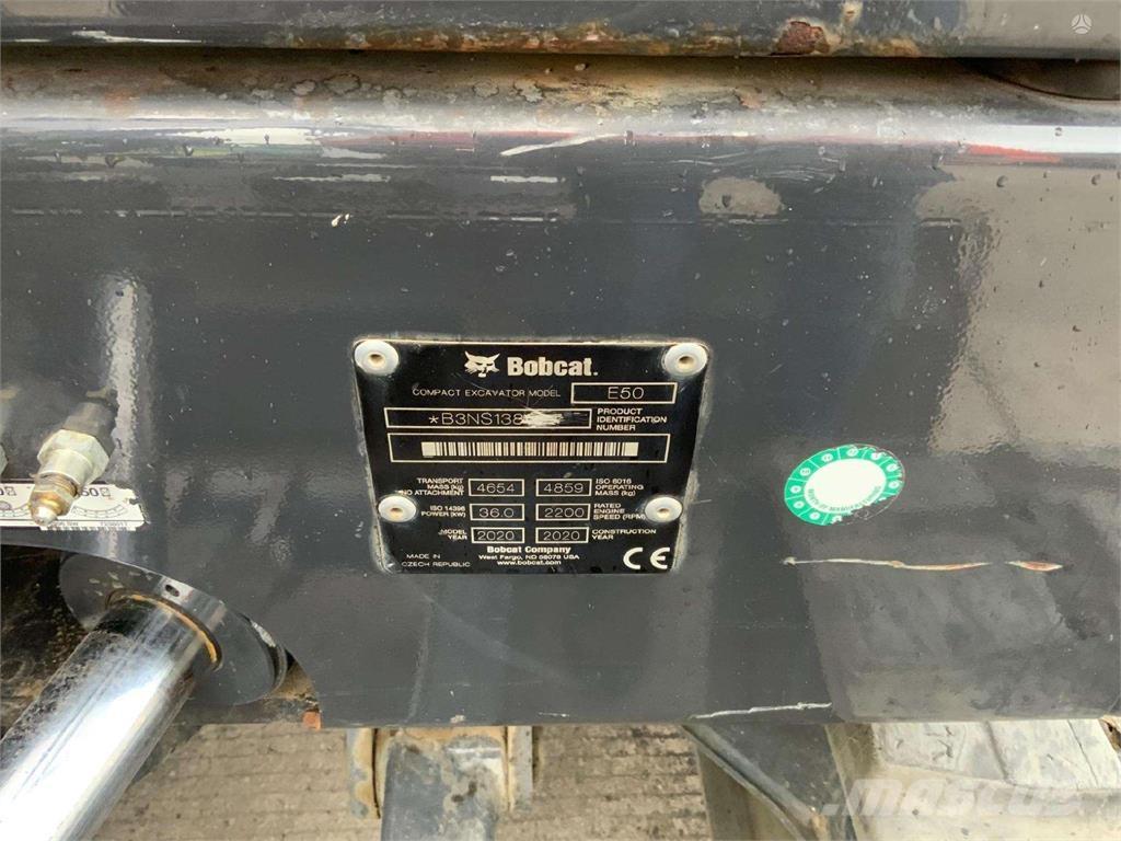 Bobcat E50 Excavadoras sobre orugas