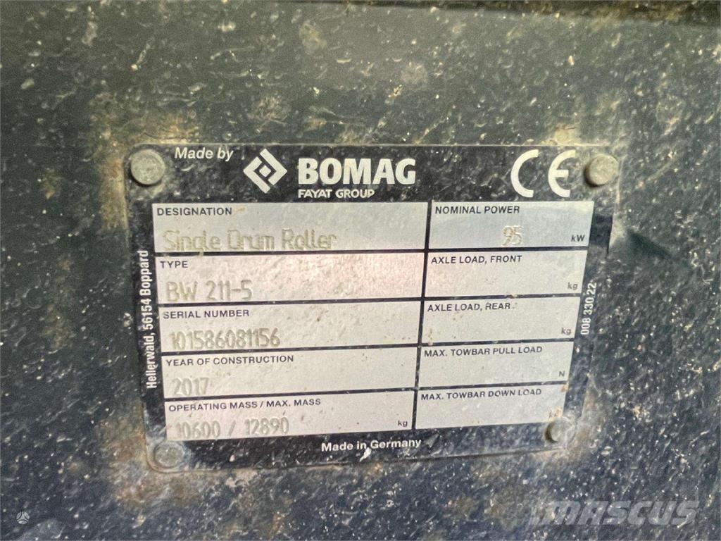 Bomag BW 211-5 Rodillos de un solo tambor