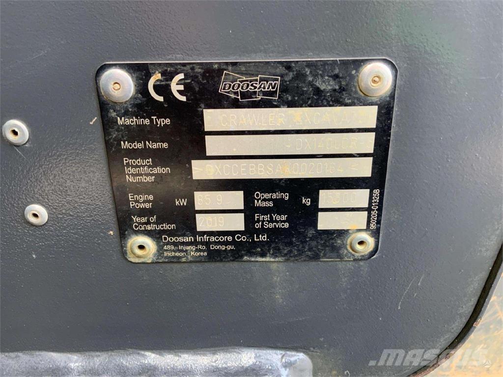 Doosan DX140 LCR Excavadoras sobre orugas