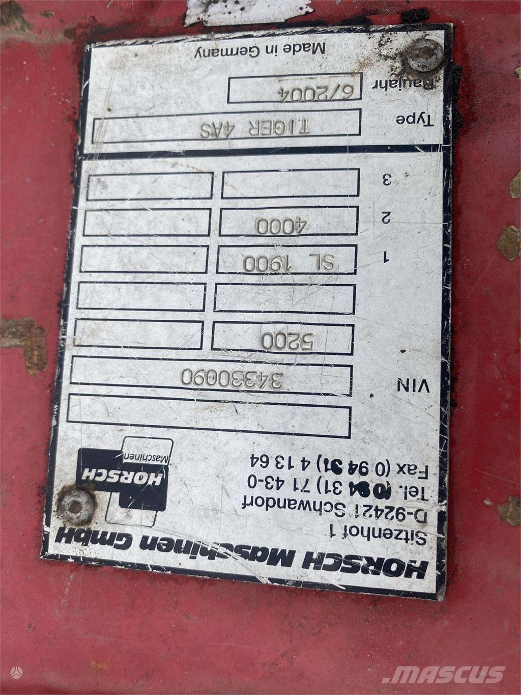 Horsch Tiger 4AS Arrastradoras para campos