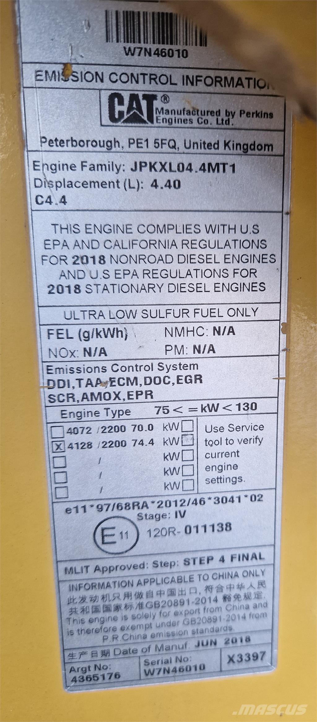 CAT 434F2 Retrocargadoras