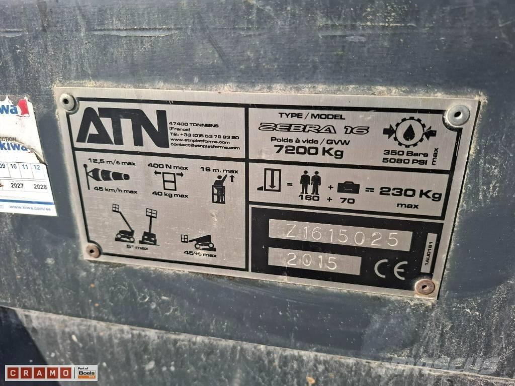 ATN Zebra 16 Plataformas con brazo de elevación manual