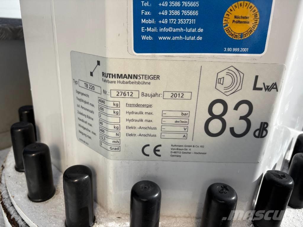 Ruthmann TB 220 Plataformas sobre camión