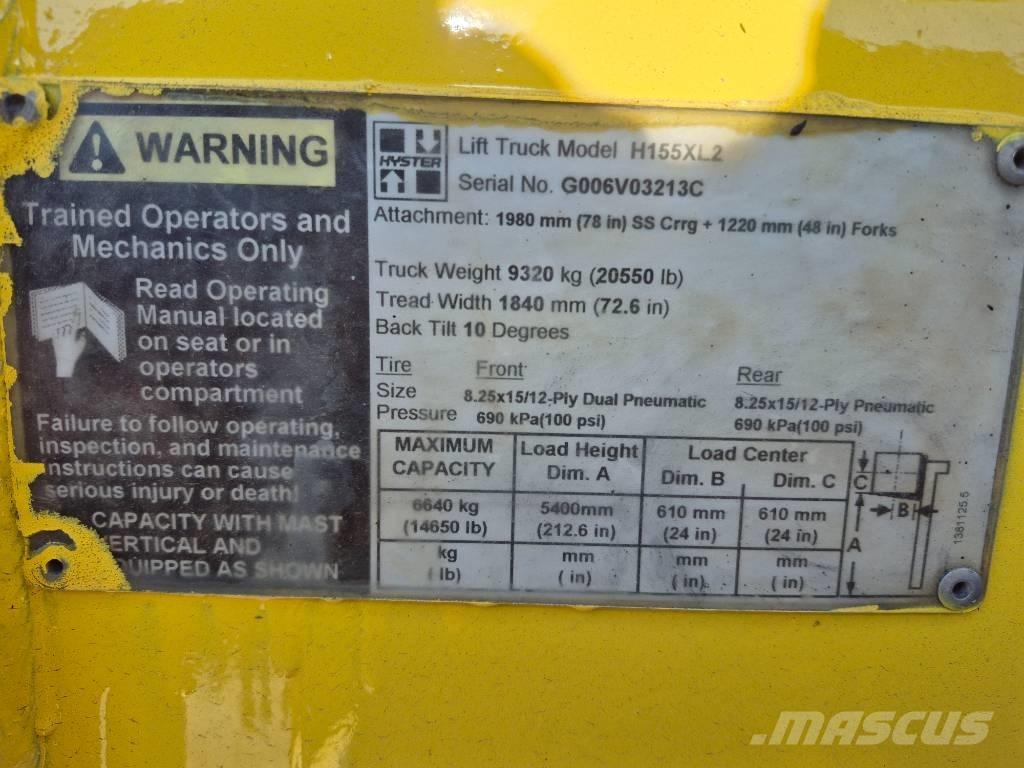 Hyster H 155 XL 2 Montacargas - otros