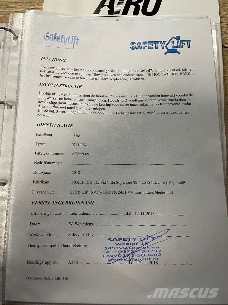 Airo X 14 EW Plataformas tijera