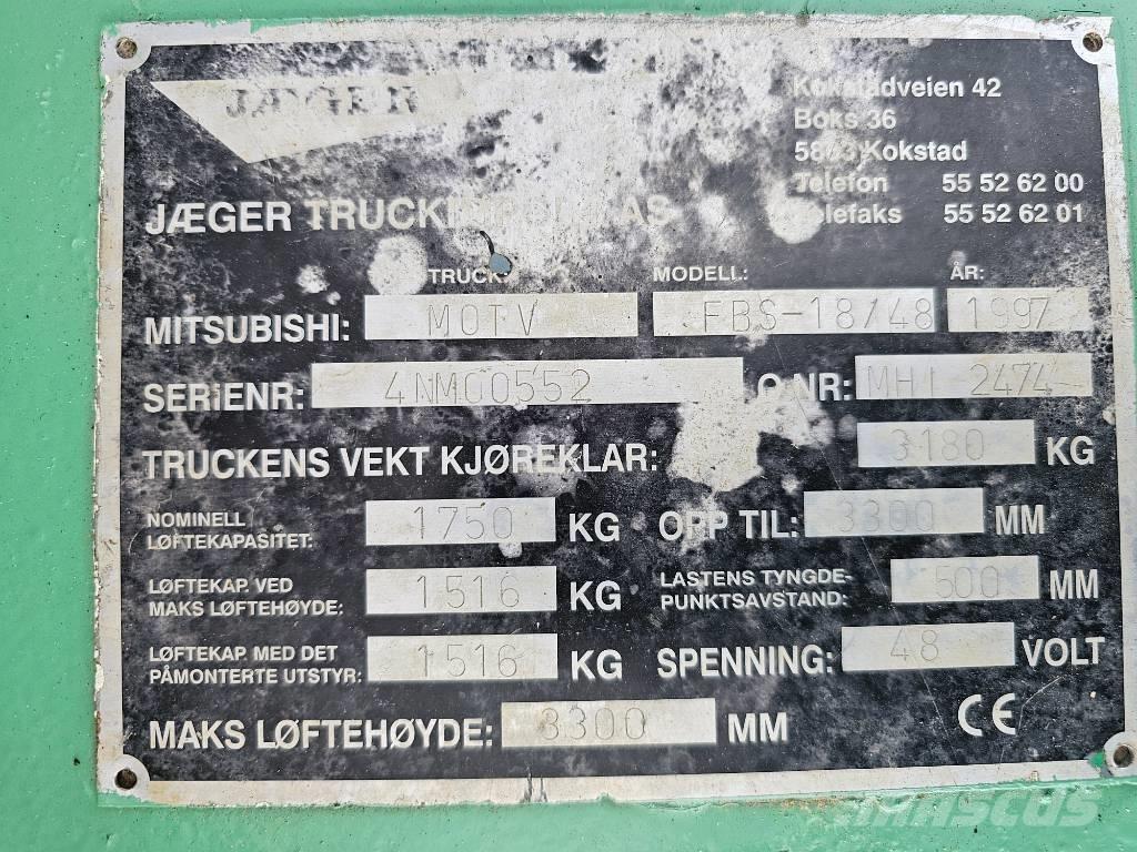 Mitsubishi FBS 18/48 Carretillas de horquilla eléctrica