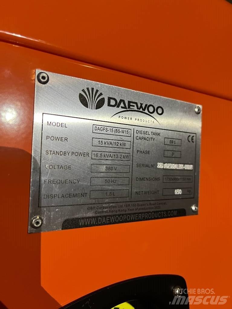 Daewoo Dagfs15-15 Generadores diésel