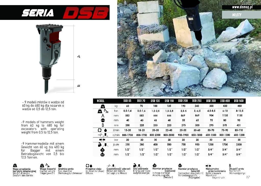  DEMOQ DSB250 Martillos hidráulicos