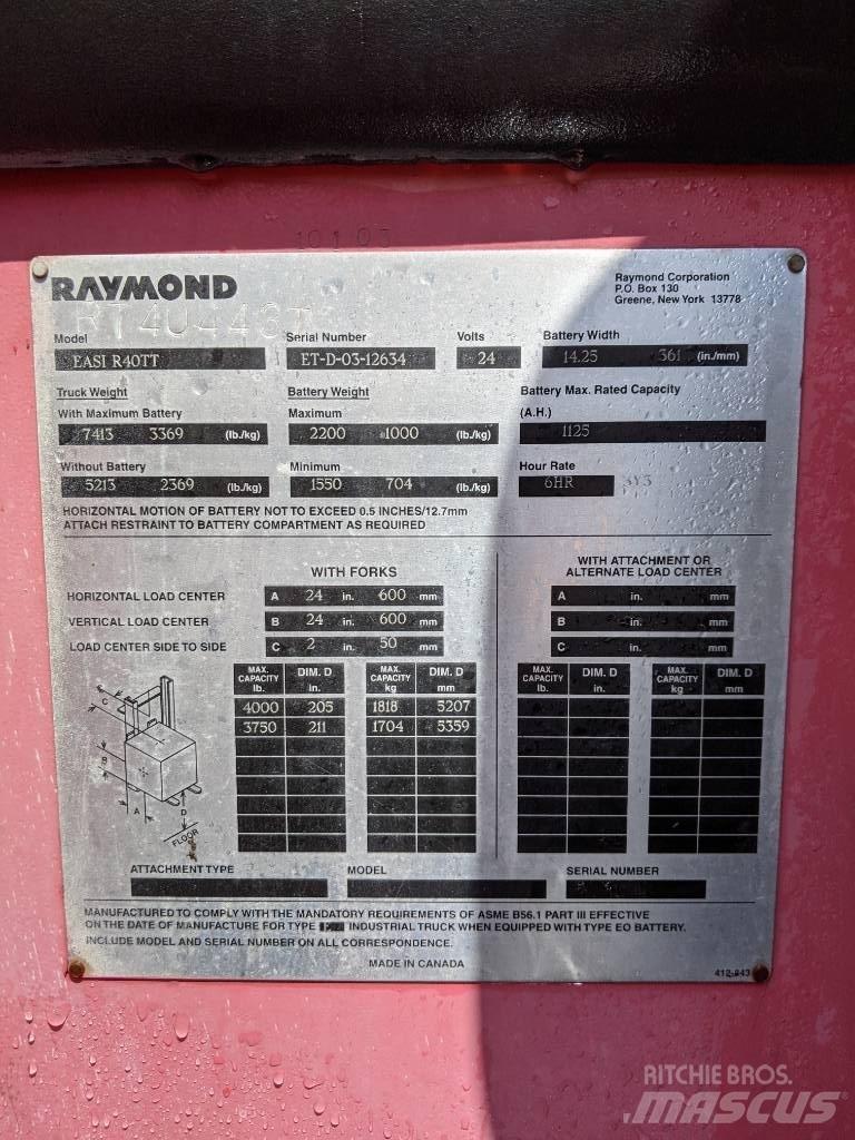 Raymond R40TT Carretillas de horquilla eléctrica