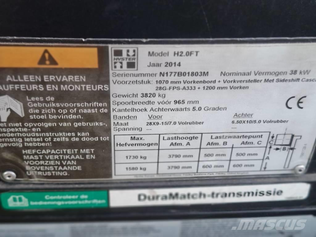 Hyster H 2.0 FT Camiones LPG