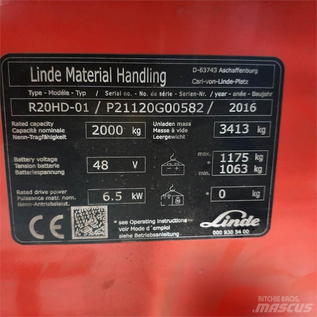 Linde R20HD Montacargas de alcance de gran altura