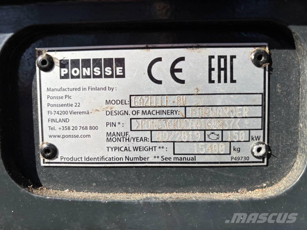 Ponsse GAZELLE 8W Cosechadoras-autocargadoras