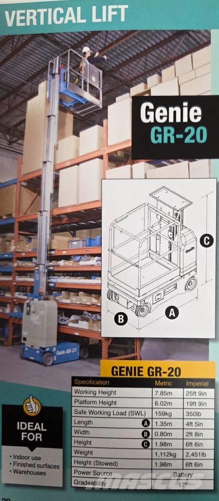Genie GR 20 Plataformas con jaula de elevación