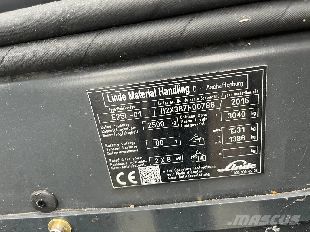 Linde E25L-01 Carretillas de horquilla eléctrica