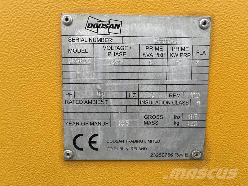 Doosan G 60 Generadores diésel