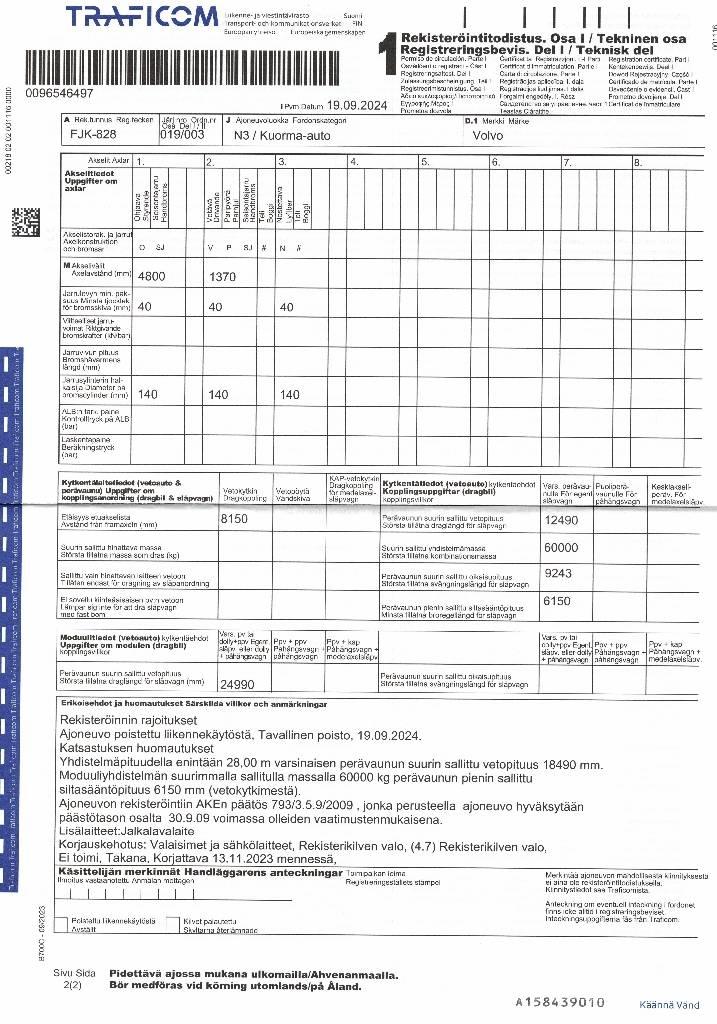Volvo FM 13 440 Camiones portacontenedores
