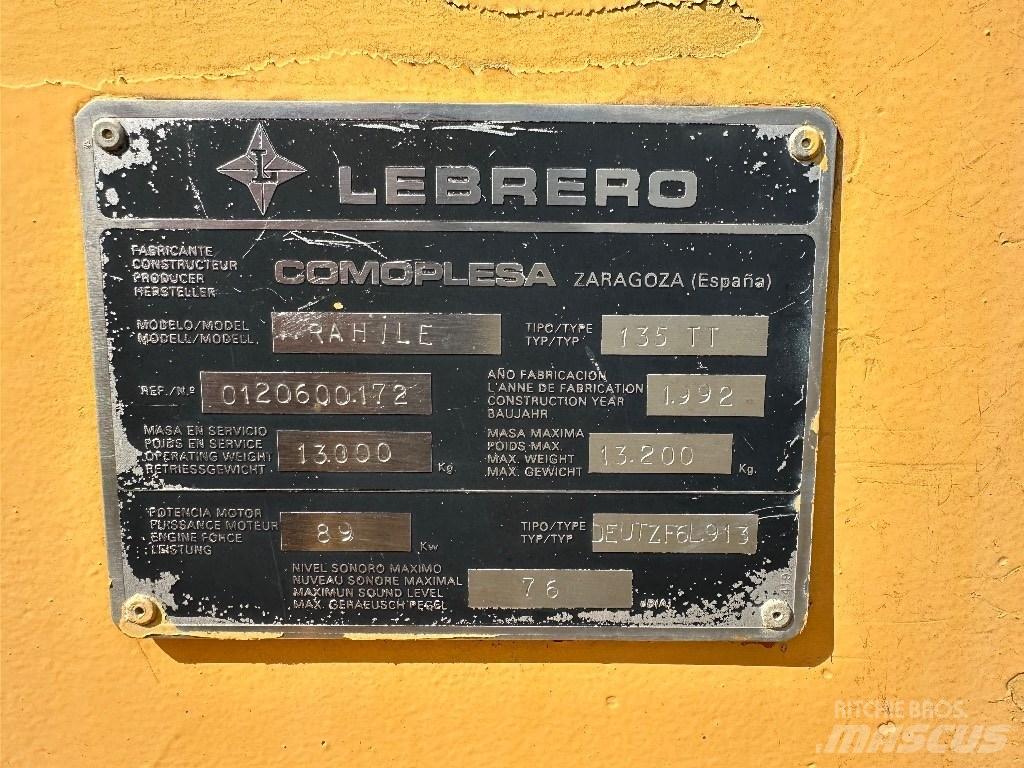 Lebrero 135 TT Rodillos de un solo tambor