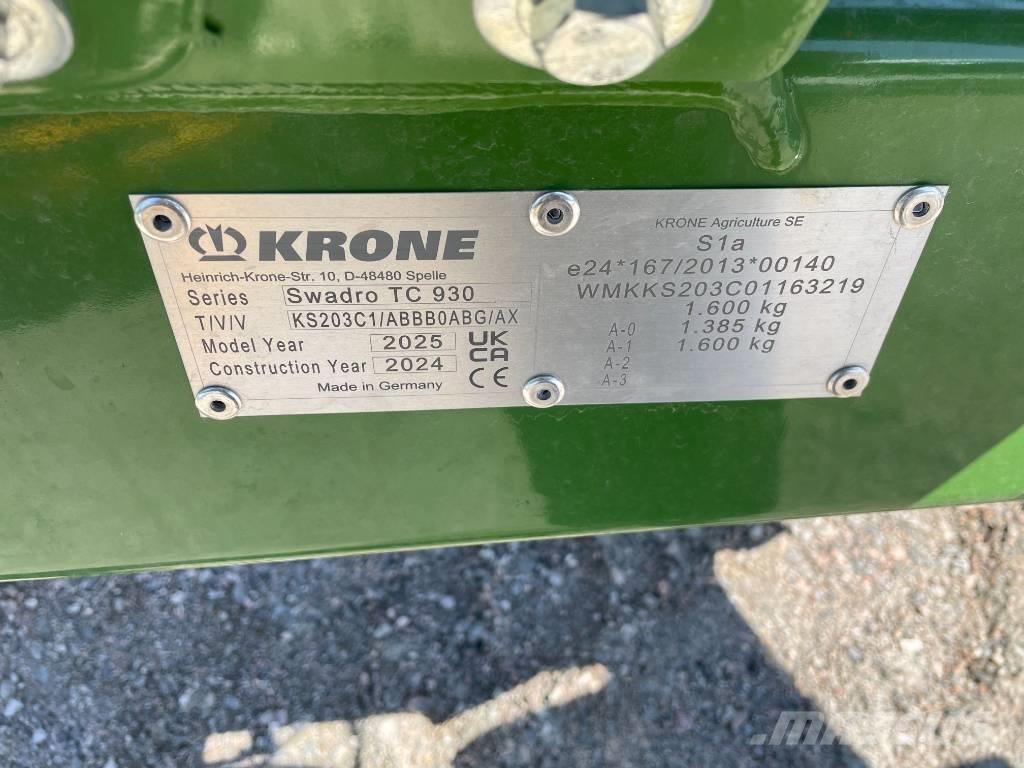 Krone TC 930 Plus Segadoras hileradoras