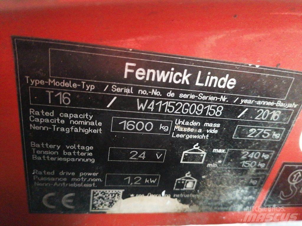 Linde T16 Montacargas de baja elevación