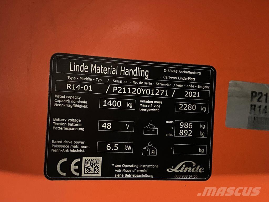 Linde R14-01 Montacargas de alcance de gran altura