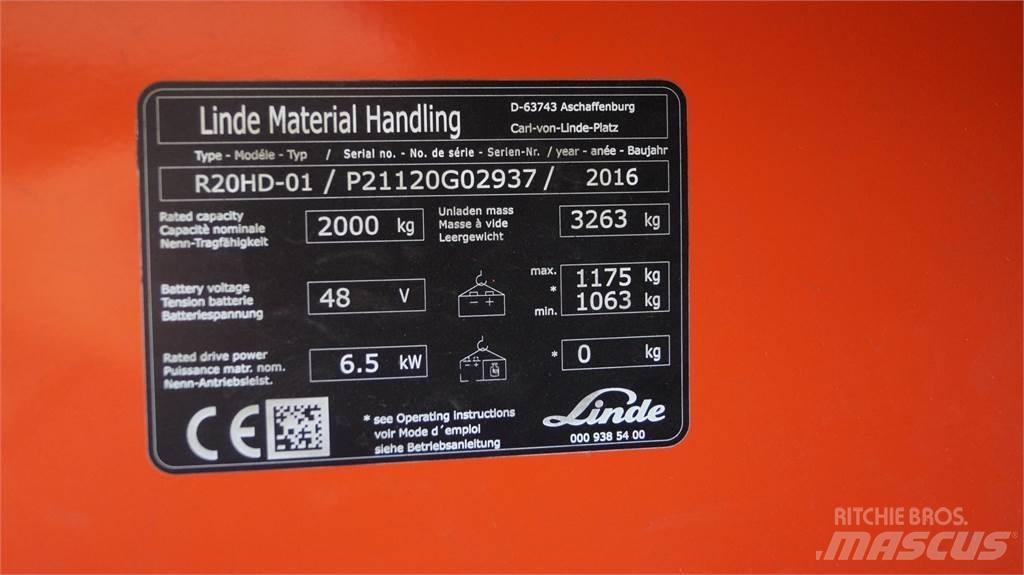 Linde R20HD Montacargas de alcance de gran altura