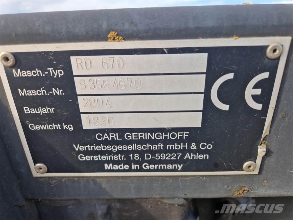 Geringhoff RD 670 Accesorios para cosechadoras combinadas
