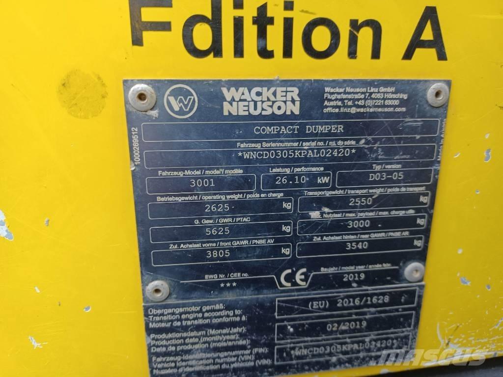Wacker Neuson 3001 Vehículos compactos de volteo