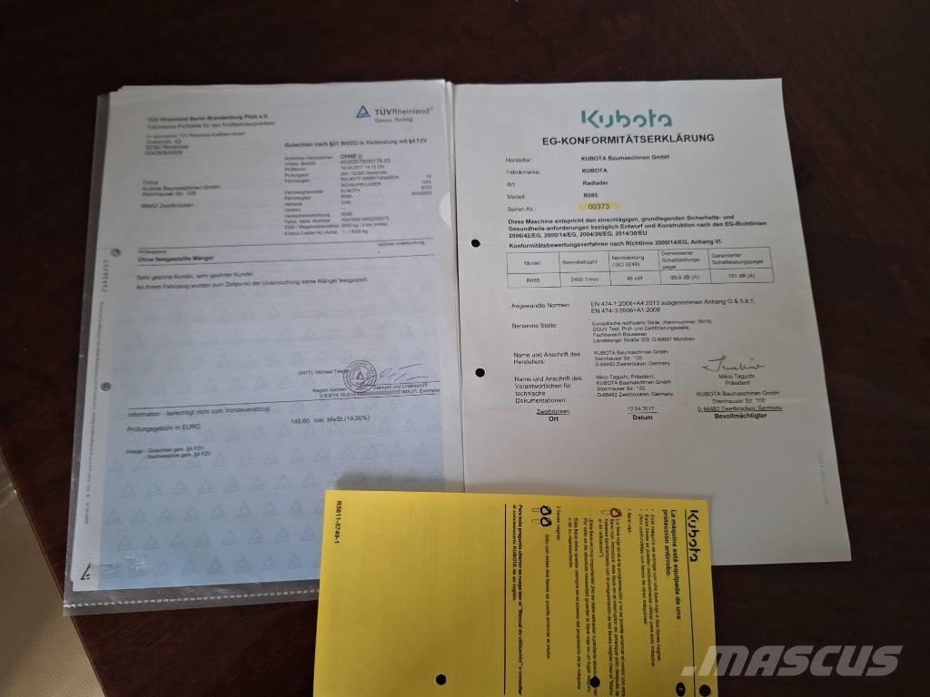 Kubota R 085 Cargadoras sobre ruedas