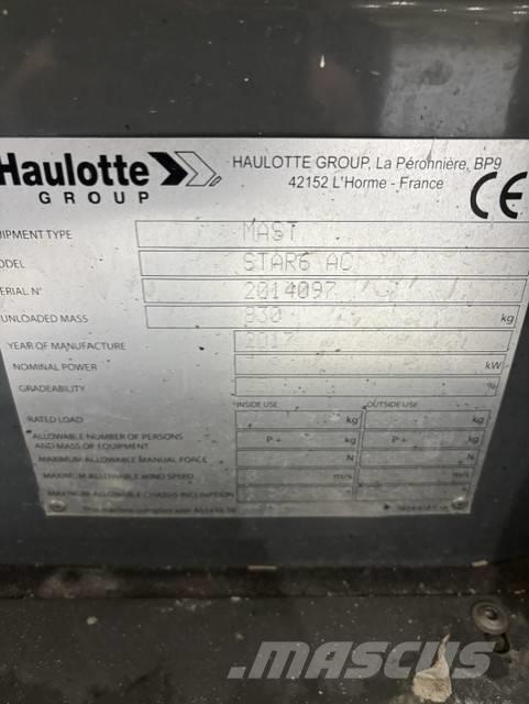 Haulotte Star 6 Plataformas con jaula de elevación