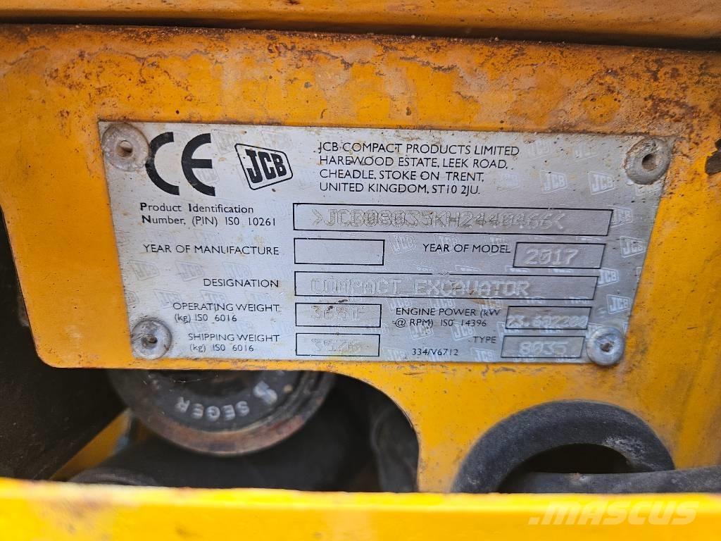 JCB 8035 ZTS + QH Miniexcavadoras