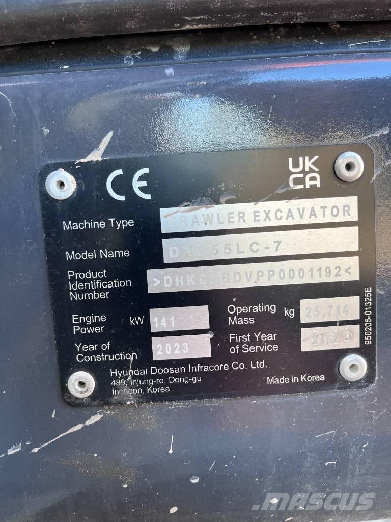 Doosan DX255 LC-7 Excavadoras sobre orugas