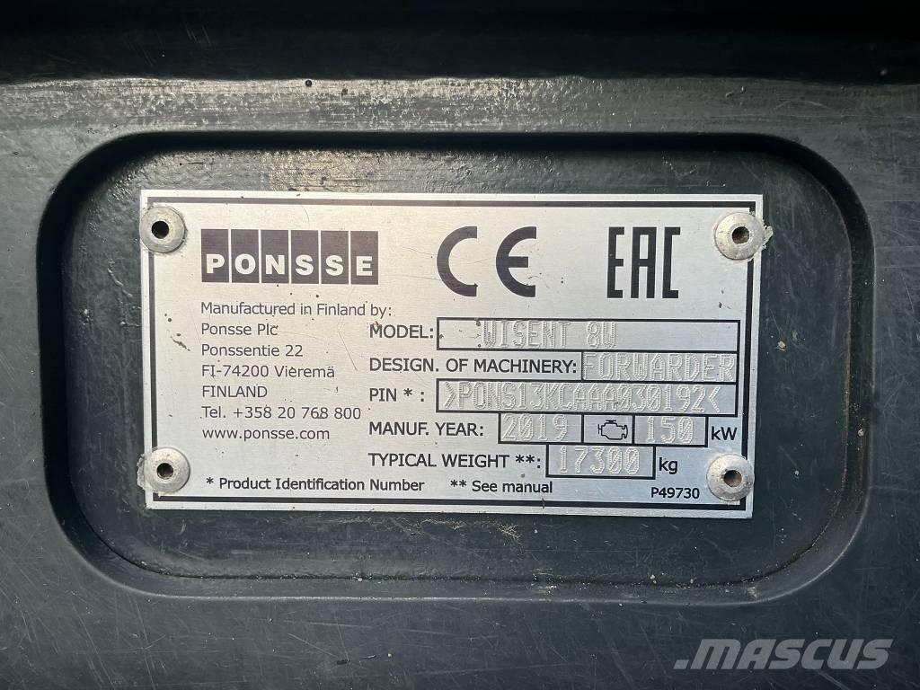 Ponsse Wisent 8W Transportadoras