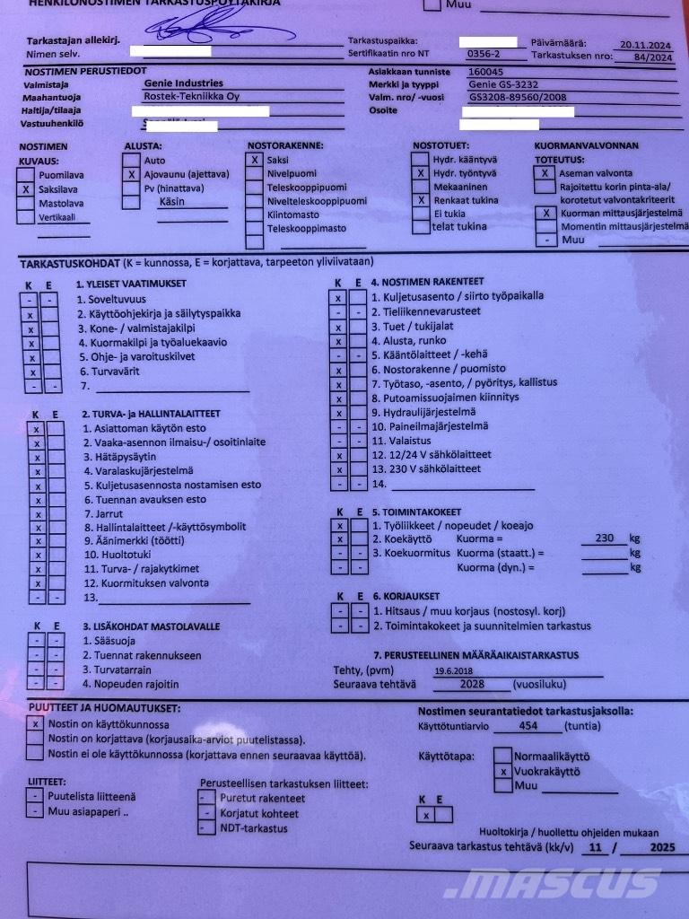 Genie GS 3232 Plataformas tijera