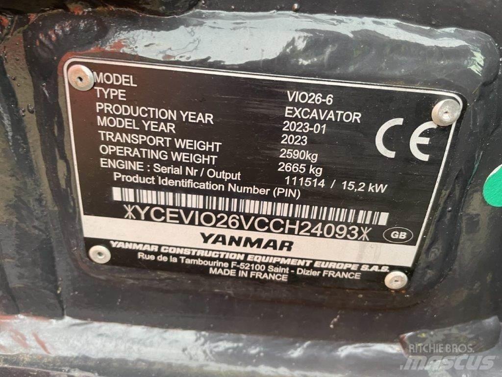 Yanmar VIO26-6 Excavadoras 7t - 12t