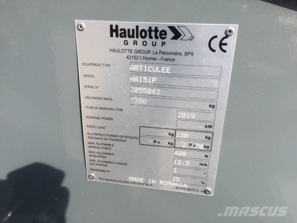 Haulotte HA 15 IP Plataformas con brazo de elevación manual