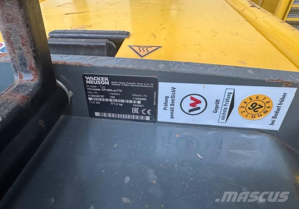 Wacker Neuson DPU 80 Placas compactadoras