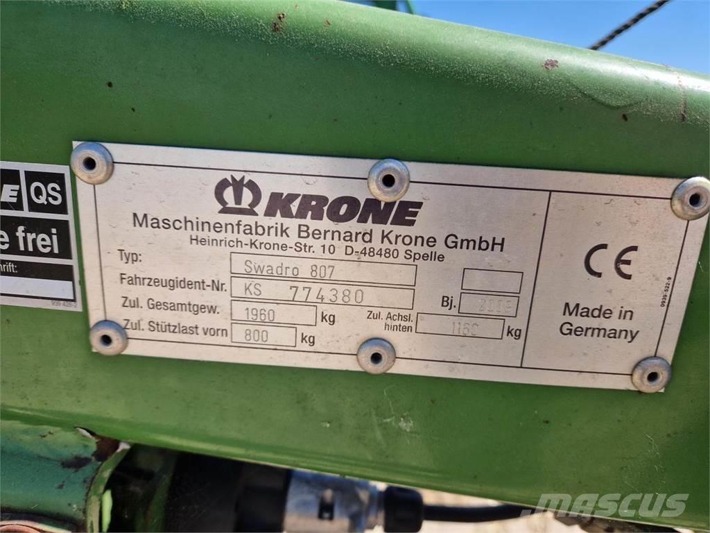 Krone Swadro 807 Segadoras hileradoras
