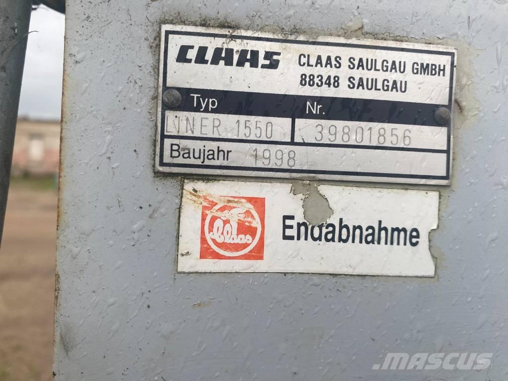 CLAAS Liner 1550 Rastrilladoras y rastrilladoras giratorias